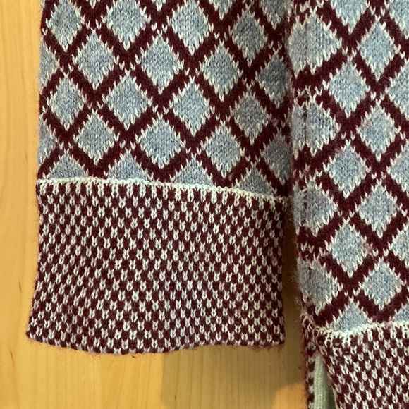 J. Crew Cashmere Diamond Crewneck Sweater small - Picture 2 of 4